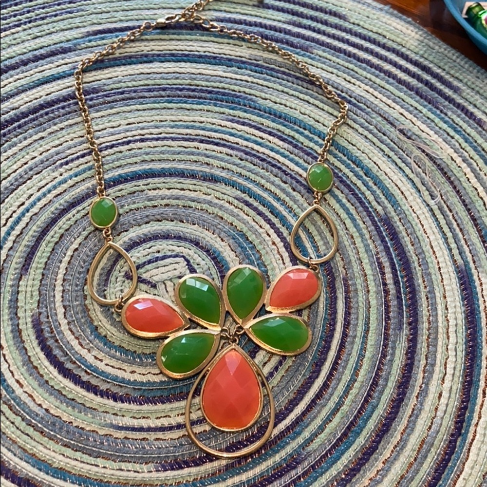 Chunky Green and Pink Necklace